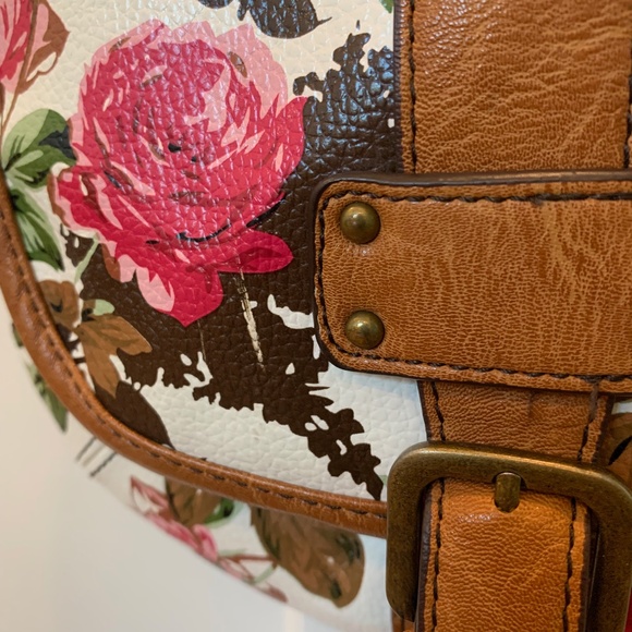 ALDO Crossbody Floral Purse with Cognac Accents - Picture 6 of 6